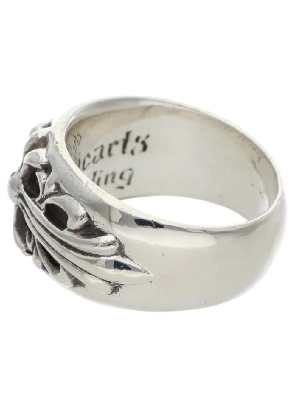 Chrome Hearts Flrl Floral Cross Silver Ring
